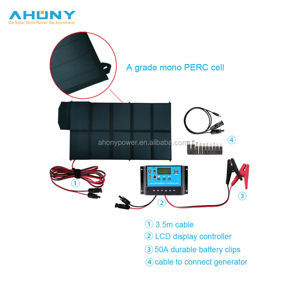 Monocrystalline PET Portable Solar Blanket Kit 200w For Camper Trailer Rv Motorhome