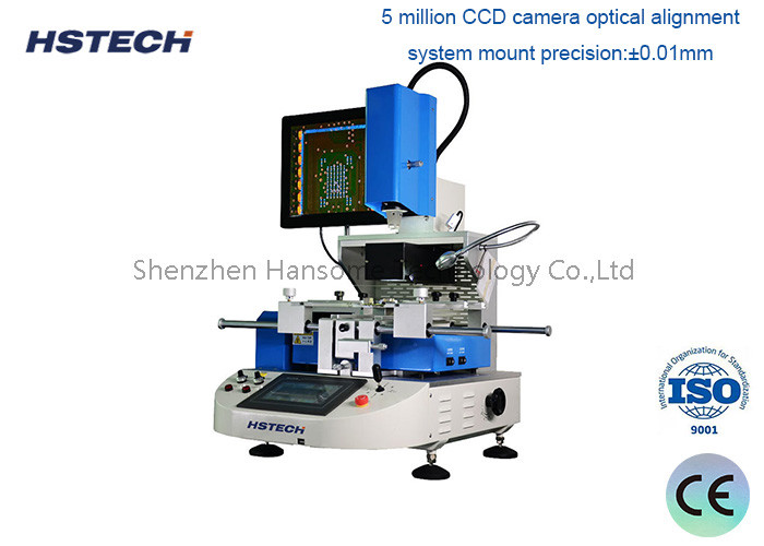 Independent 3 Heating Zones BGA Rework Station PCB Handling Equipment With SMEMA Signal