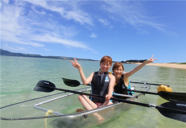 PC Floor Clear Boat Kayaking With Bottom / Surf Ski Kayak For Water Recreation