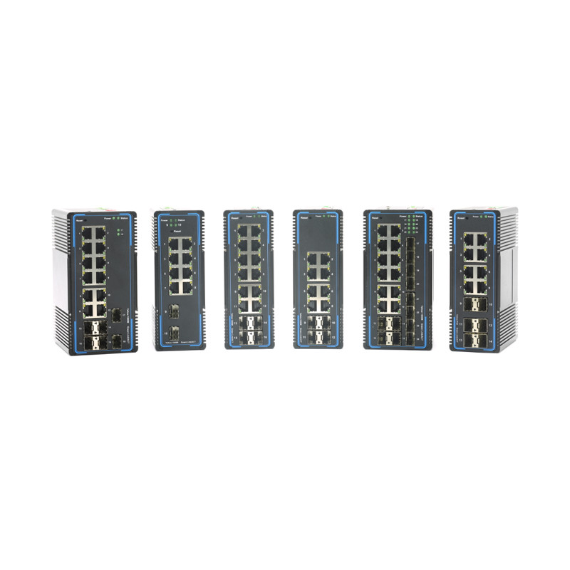 Managed Industrial SFP Ethernet Switch 2*1000M SFP to 8*10/100/1000Mbps RJ45 Port SNMP Web Managed Converter