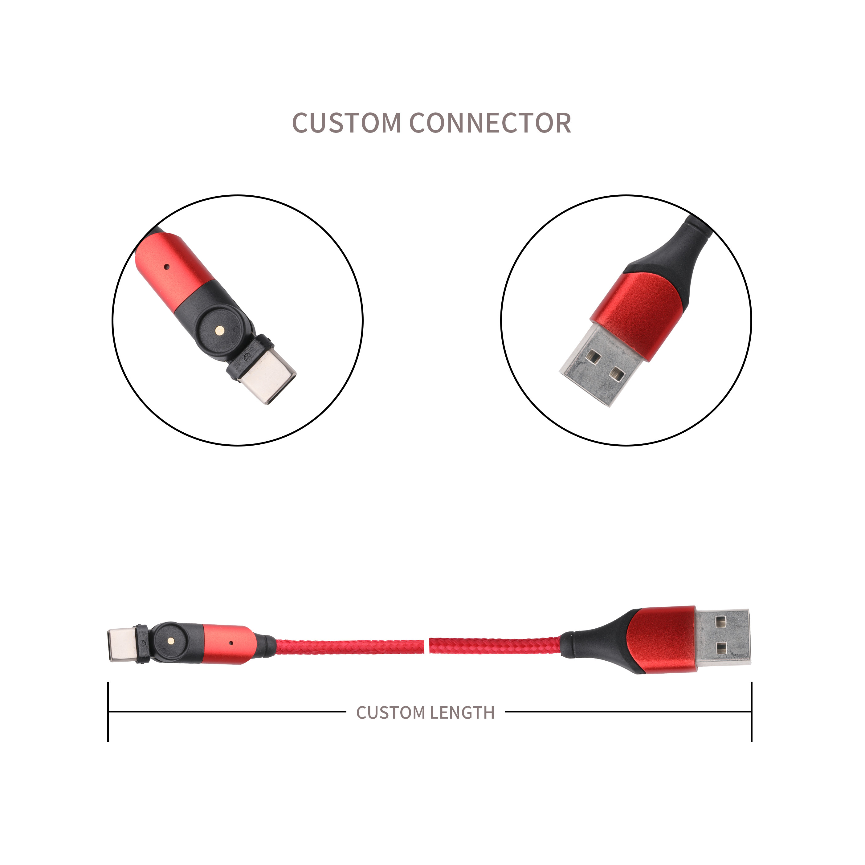 1.5m 3.0 Usb C Fast Charging Cable 180 Degree Free Elbow Aluminum Shell
