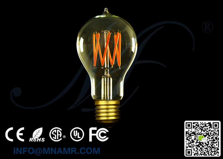 Wholesale Gold Tint Victorian Style 8watts LED Filament Bulb E26 E27 Dimmable 50W Equivalent