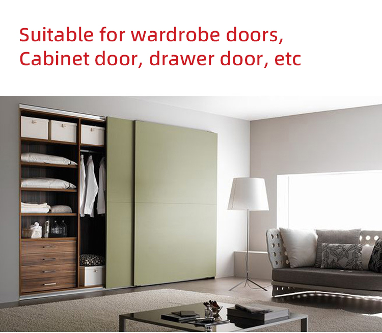 Zinc Plating Iron Nylon Wardrobe Sliding Fitting System for Customer Requirements