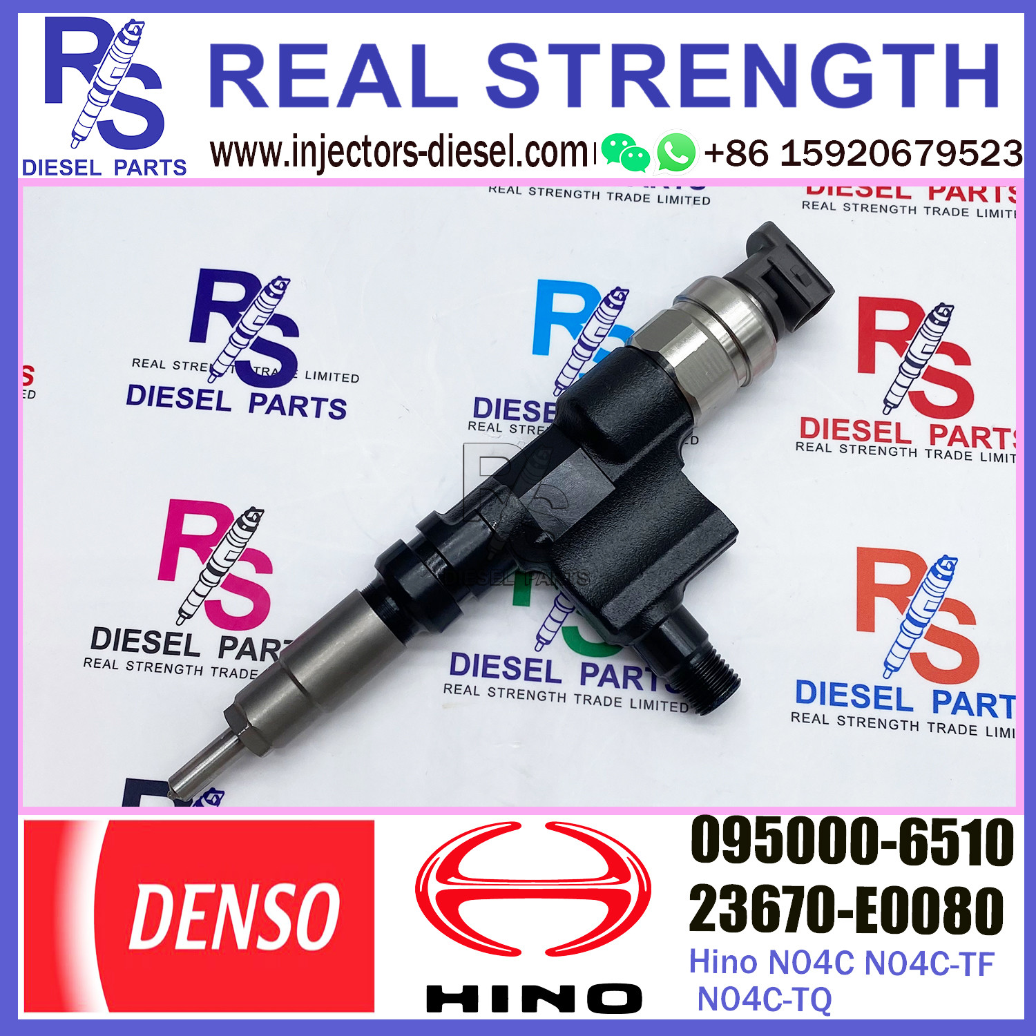 Common Rail Injector 095000-6510 for TOYOTA HINO 23670-79018 23670-78111 23670-E0081 23670-E0082
