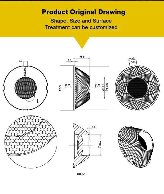 Transparent LED Optical Lenses 35mm Round For Optical Equipment OEM