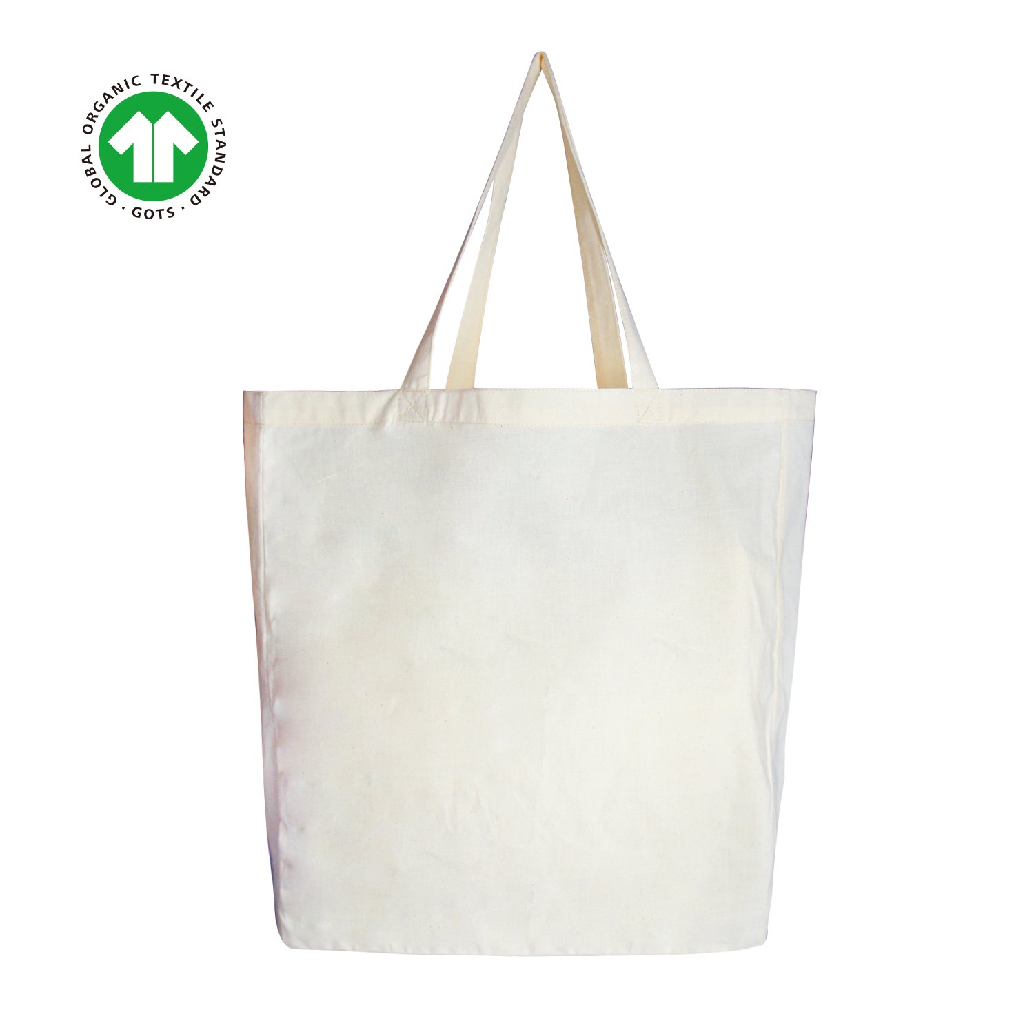 Single Personalized Reusable Shopping Totes , White Shoulder Bag Attached Pouch Foldable