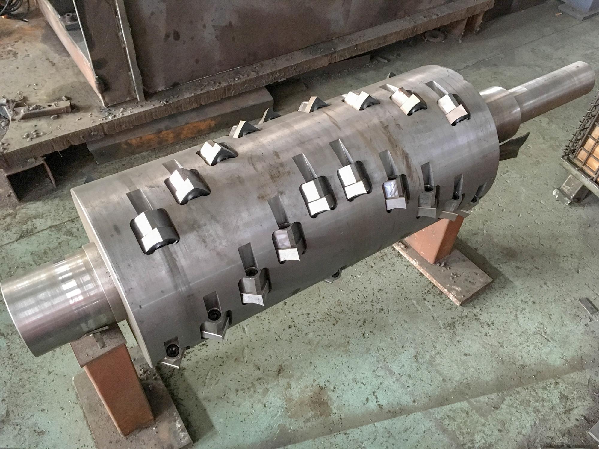 600-1500mm Plastic Shredder Machine , Aluminum Plastic Chipper Machine
