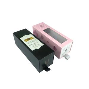 Convenient Shipping Method Window Cosmetic Packaging Drawer Box with Customizabl
