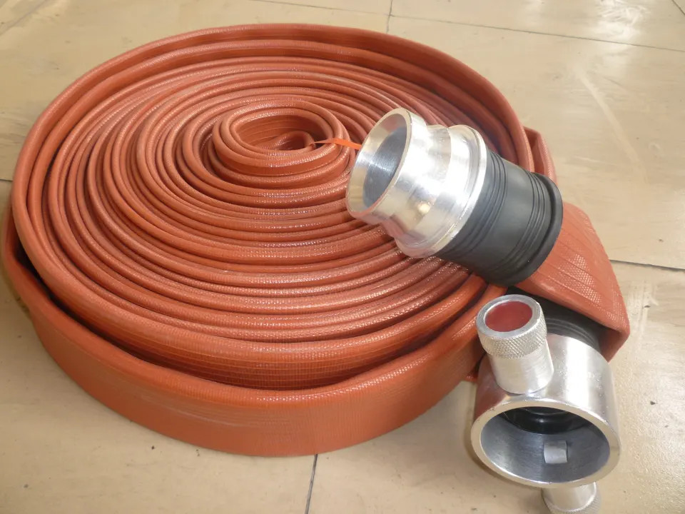 30m Rubber Fire Extinguishing Hose Various Color Fire Hydrant Hose With Coupling