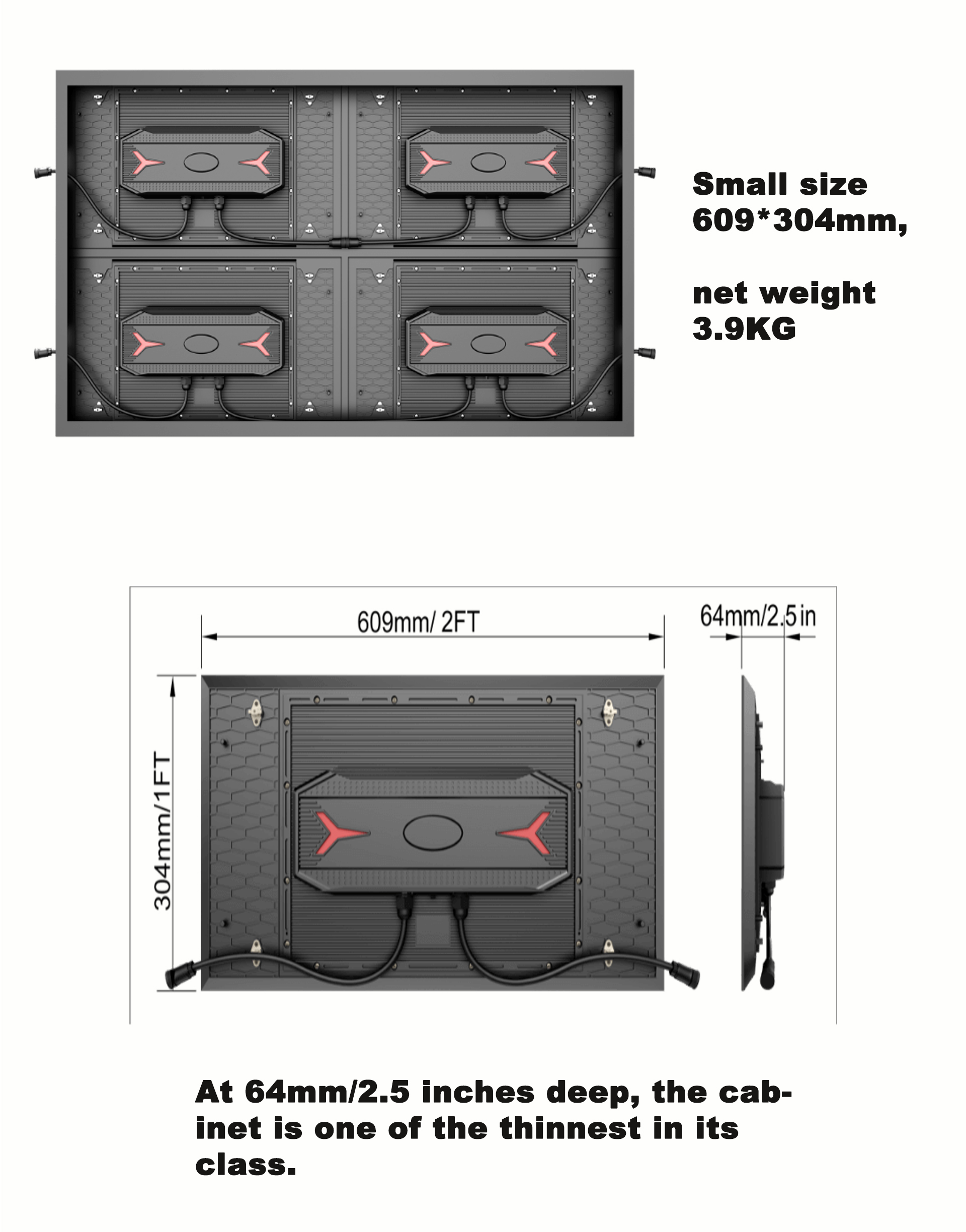 120° View Angle Outdoor LED Screen Module Fixed P4.7 Advertising Big TV Video Wall