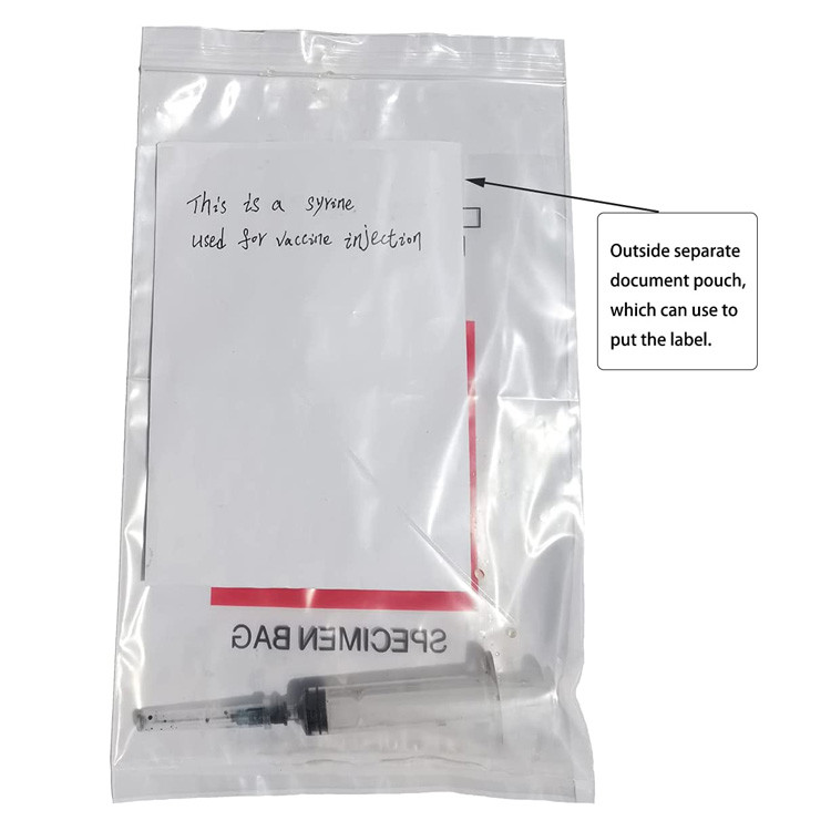 Polypropylene k Specimen Biohazard Trash Bag With Document Pouch