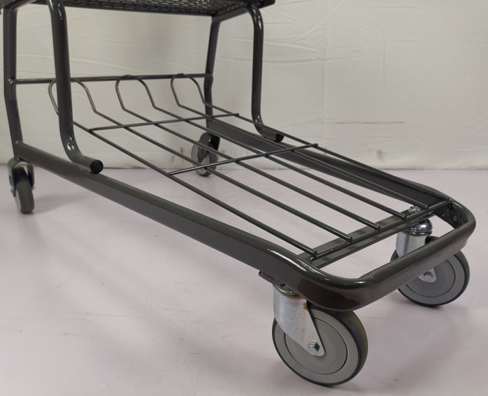 125L Black Metal Lightweight Shopping Trolley grocery cart EN BS 1929