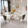Buy cheap Luxury Contemporary Dining Table Chair Sets With X Stainless Teel Base from wholesalers