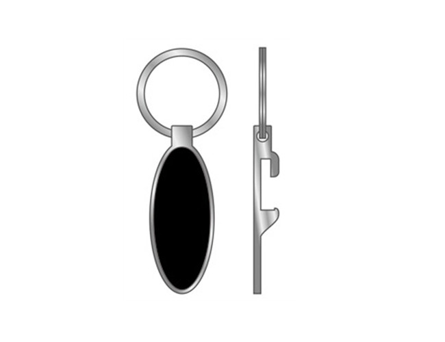Ellipse Personalized Bottle Opener Keychain Zinc Alloy Metal Engraved Keyring