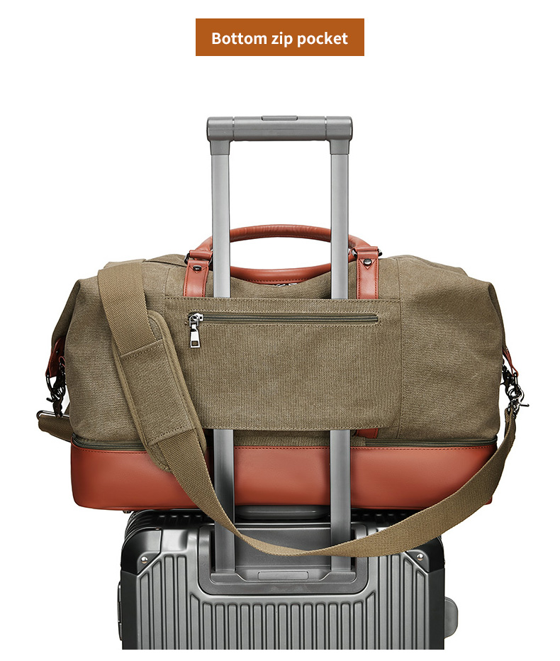 Water Retardant Vintage Extra Large Canvas Duffle Bag OEM/ODM
