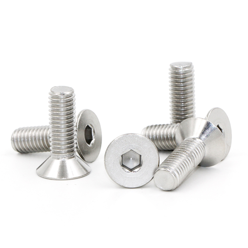 Stainless Steel 304 Hex Flat Head Socket Screws With ZINC PLATED Finish