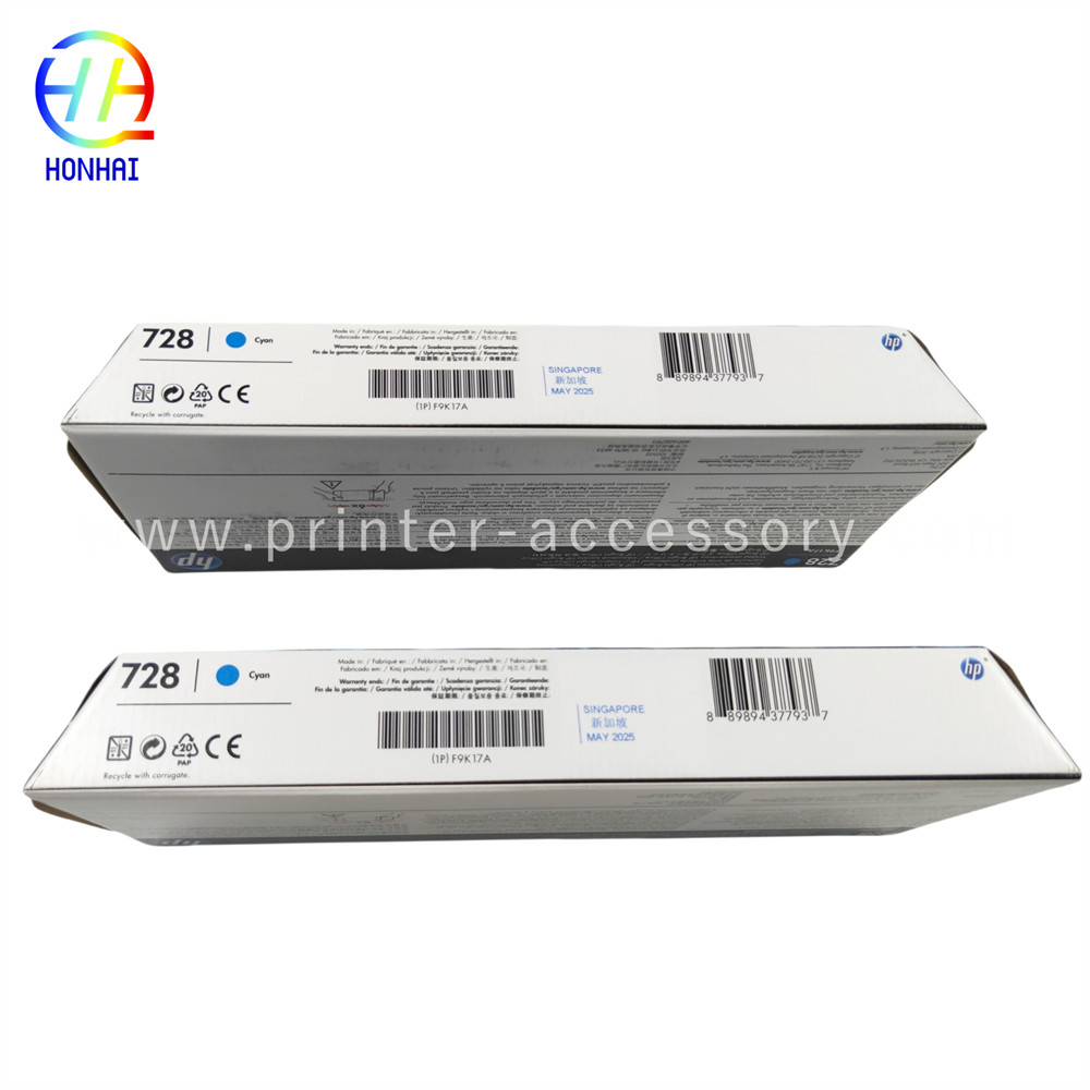 Cyan Ink Cartridge For HP DesignJet T730 T830 Large Format Plotter Printers HP 729 728