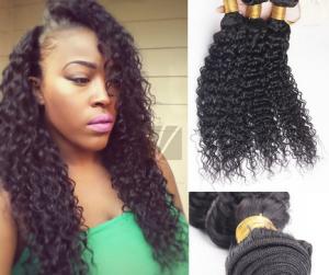 China Brown No Chemical 100%  Brazilian Curly Human Hair Extensions / Wet and Wavy Human Hair on sale