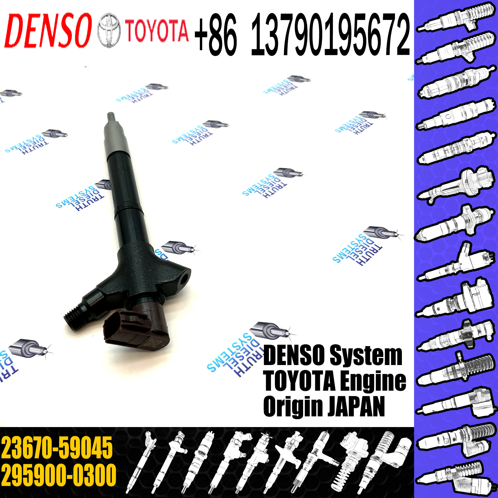 Hot Sale Fuel Injector 295900-0480 23670-51060 295900-0220 295900-0300 23670-59045 for FOR TOYOTA
