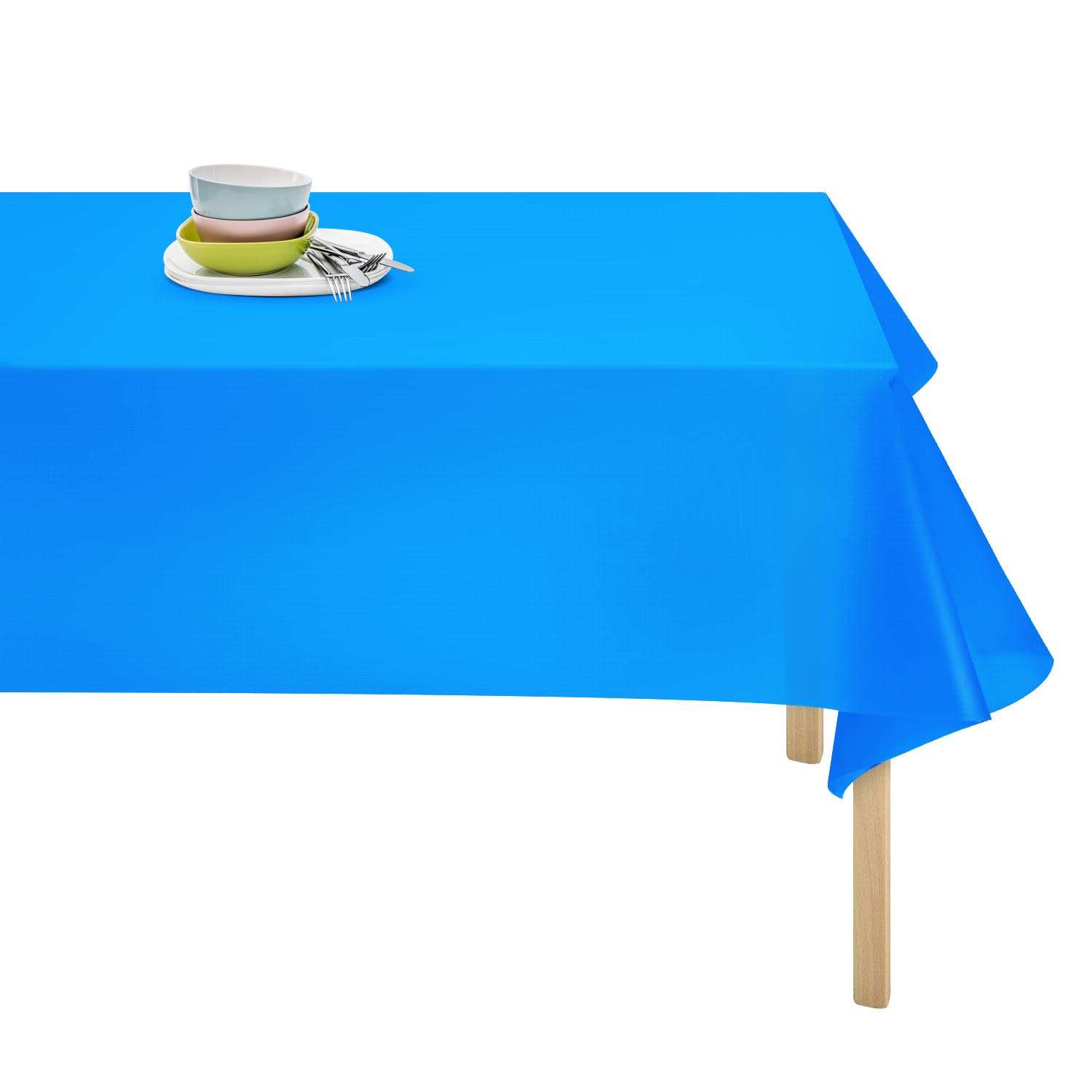 Tablecloth 5 Pack Red Disposable Rectangle Waterproof Party Plastic Table Cover Sheet