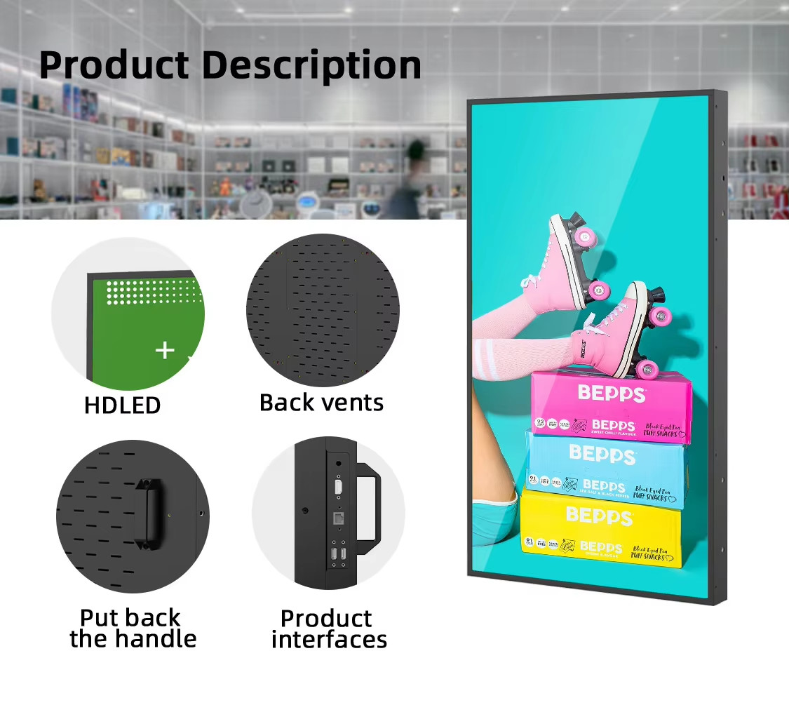 Ultra Thin Bezel 55 Inch Open Frame LCD Screen Outdoor Advertising Player Display 3000 Nits Digital Signage High Brightness