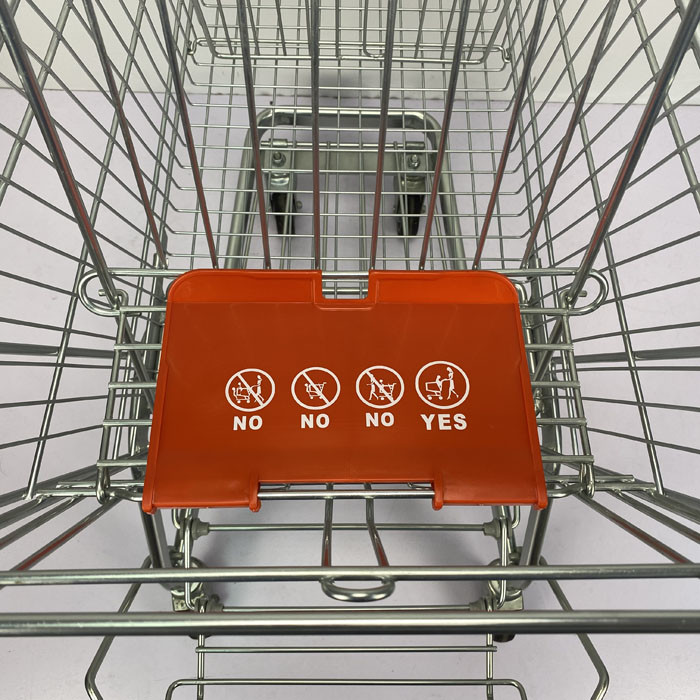 German Chain Grocery Store Shopping Cart Trolley 125L With Chassis And Beer Rack