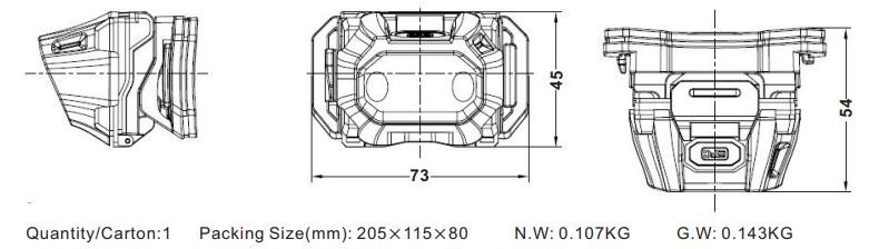 Lightweight Waterproof Explosion Proof Flashlight IP54