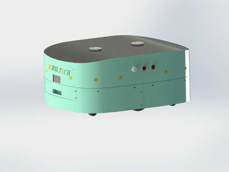 Power Agv Automated Guided Vehicle Rail Transport With Drive Wheel Safety