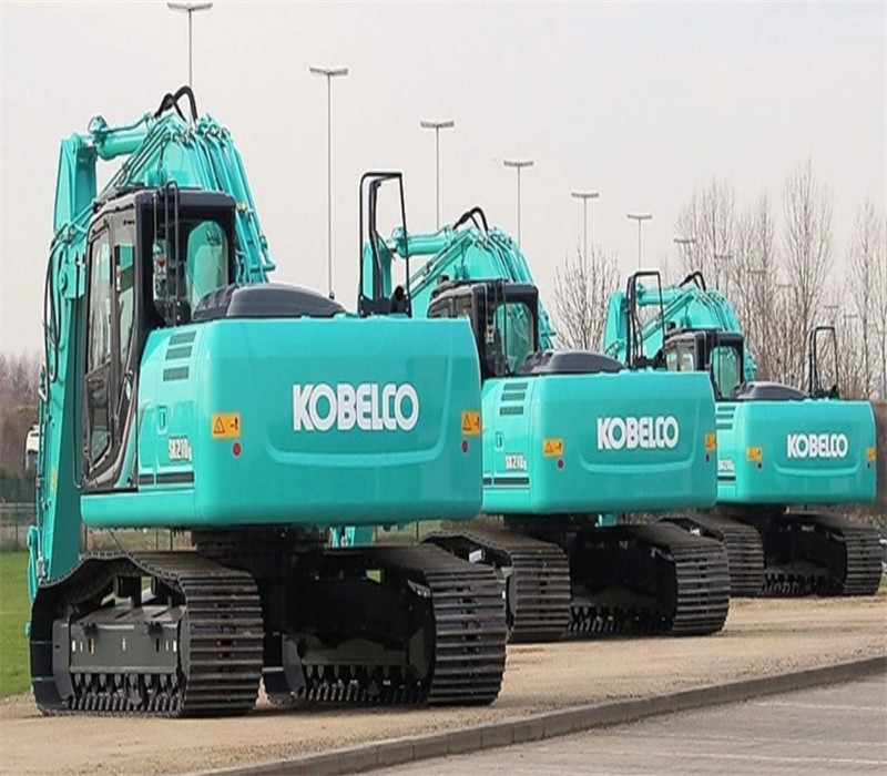 Green Used Kobelco Excavator Hydraulic SK210LC
