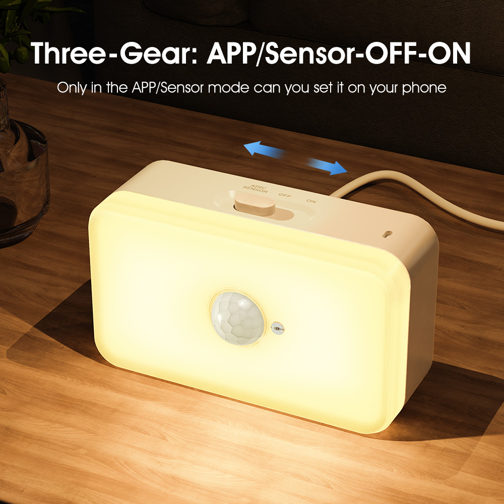 Tuya WIFI PIR Motion Sensor Human Body Sensing Smart LED Night Light Detection App Voice Works With Alexa Google Home Suitable For Bedrooms, Kitchens,
