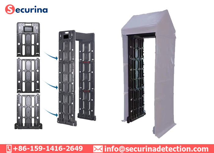 Foldable Walk Through Security Detector IP67 Waterproof With Mobile Control APP