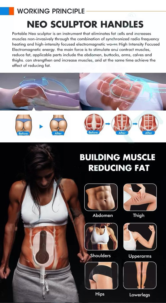 High Intensity Muscle Sculpting Machine , Fat Reducing EMS Slim Machine