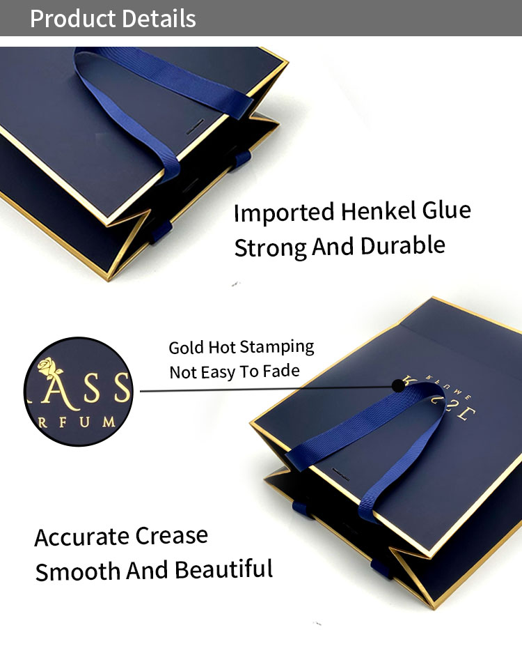Handmade Custom Order Luxury Matte Paper Shopping Bag for Customized Retail Packaging