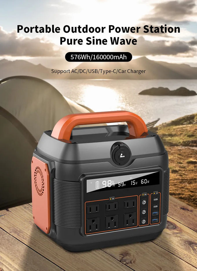 576wh Solar Power Bank Supply 600w Lithium Battery For Power Outages Portable Power Supply 0