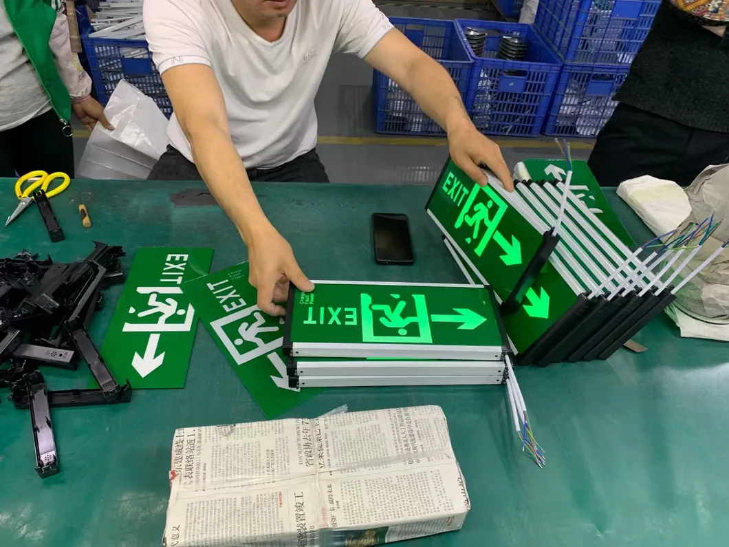 Factory Price Waterproof Fireproof Aluminum IP66 Hotel Hospital Shopping Mall Train Station School Supermarket LED Exit Escpe Emergency Light