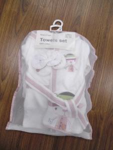 towels set for baby,non-twist woven terry cotton fabric products gift set