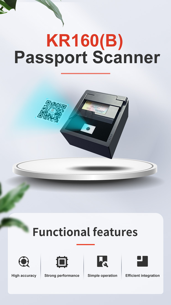 2 Seconds Scan Speed Sinosecu QR Code Reader for Airport Device in Passport Device
