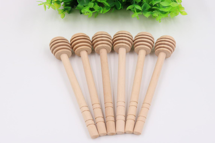 Wooden Honey Stick Honey Splash Bar With Long Handle Wood Honey Dipper Stick
