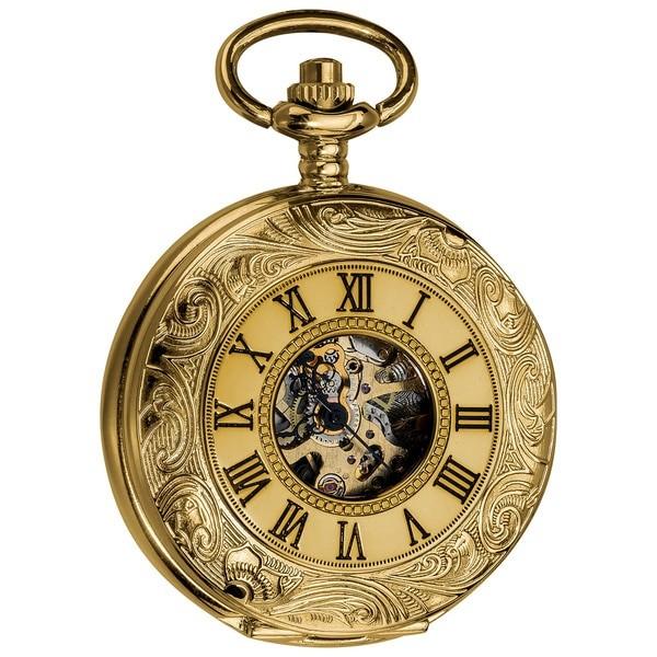 Antique Gold Pocket Watches / mechanical pocket watch for Adult , Mechanical