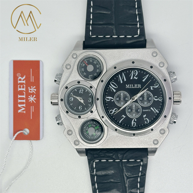 Miler777 Top Brands Men Quartz Watch Luxury Unique Design Multifunction Movement Watch