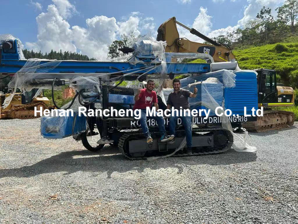 180m Depth Engineering Drilling Rig 125KW Engine Hydraulic Anchor Drilling Machine