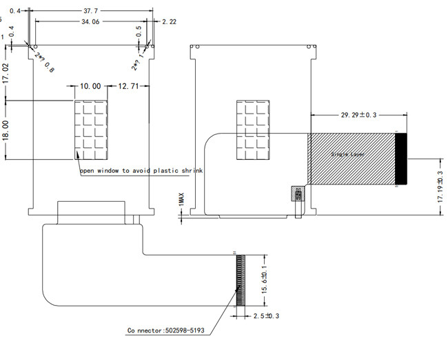 QVGA 240x320 2 Inch LCD Display , IPS TFT Screen SPI MCU RGB Interface