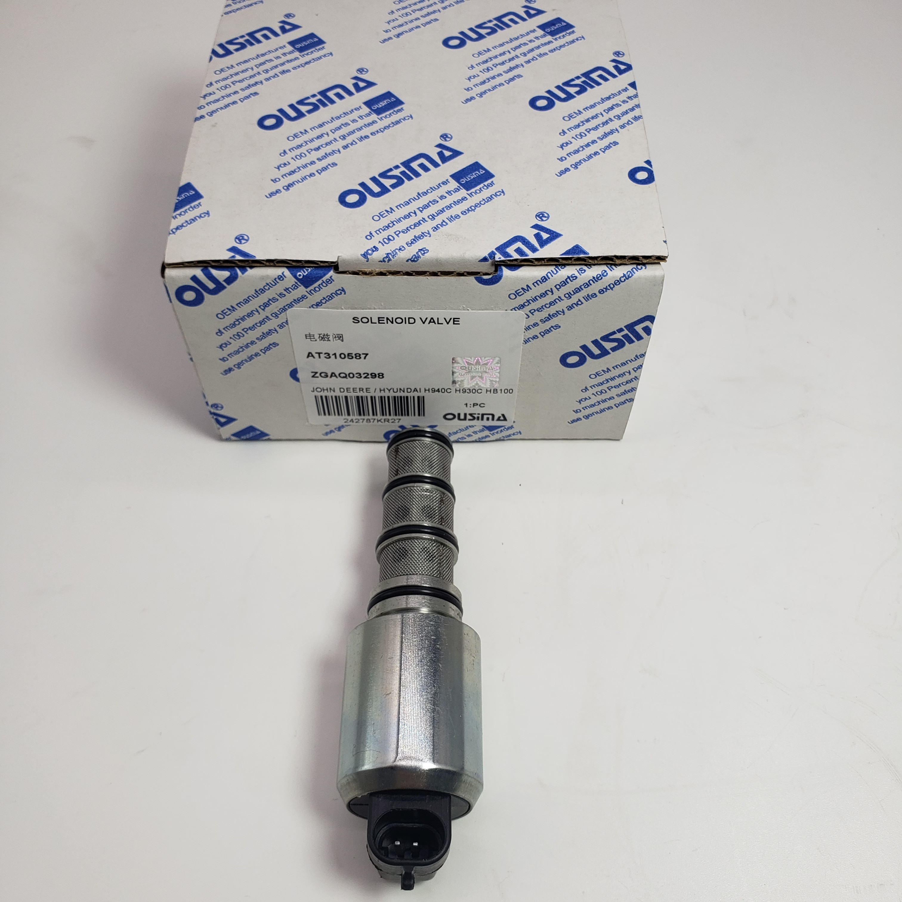 Transmission Solenoid Valve AT310587 ZGAQ03298 For John Deere 310SK 325K 410J