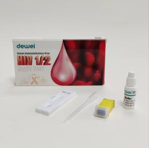 China HIV 1/2 AIDS Rapid Blood Test Kit Single Package For Human Immunodeficiency Virus on sale