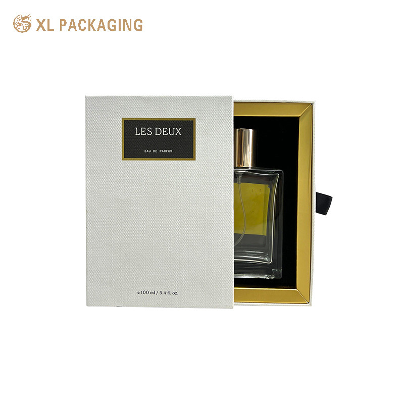 Luxury Cosmetics Perfume Bottle Packaging Box Custom Paper Drawer Gift Box With Logo Printing