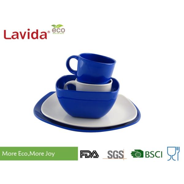 Square Shape Melamine Dinner Set Popular Color Anti - Bacteria Formaldehyde Free