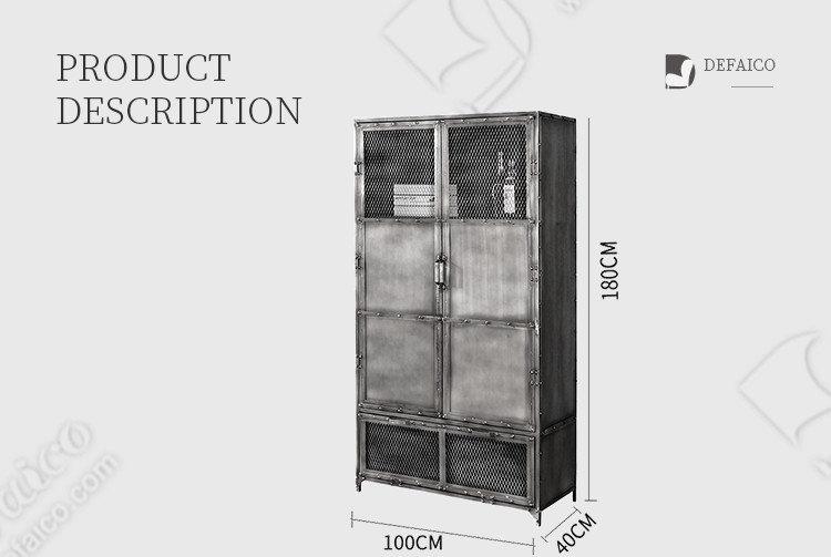 Defaico Industrial Iron Cabinet Industrial Metal Storage Cabinet With Drawer
