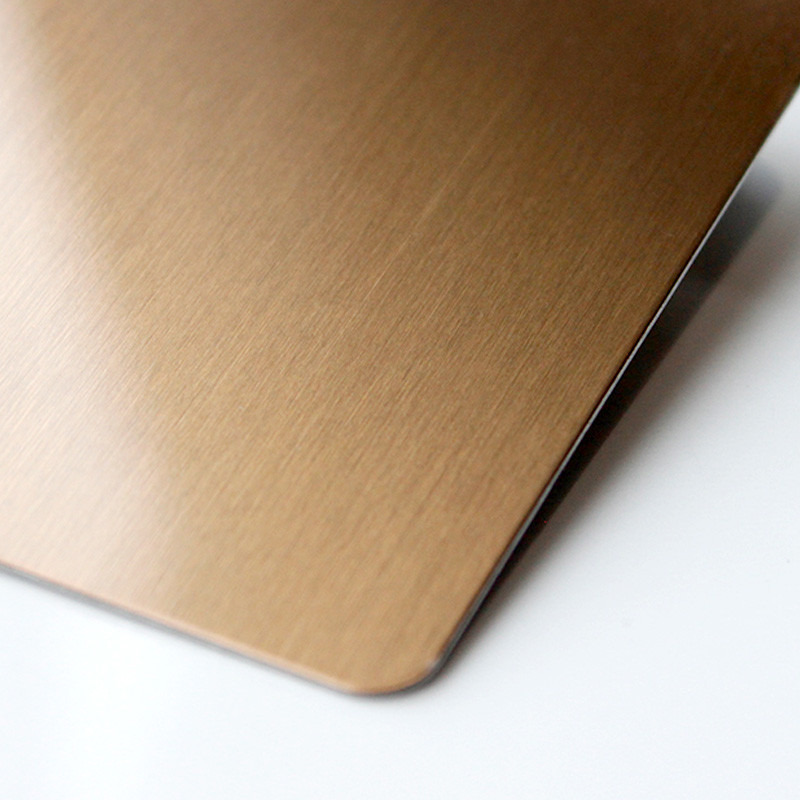 SUS 304 Satin Champagne Gold No.4 #4 Brush Finish Stainless Steel By AFP Surface Finishing