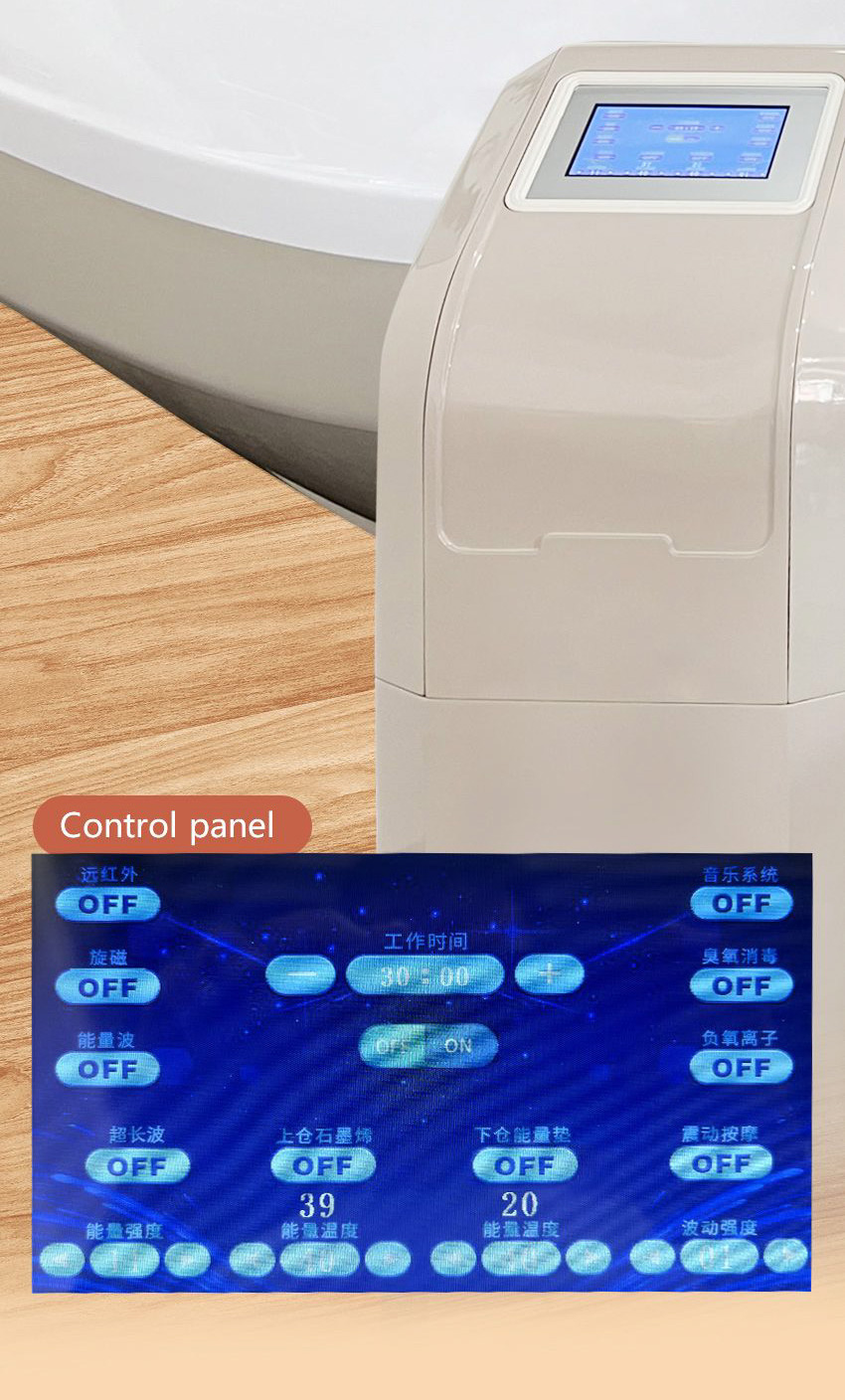 Touchscreen Pemf Therapy Sauna Hydro Massage Capsule With Infrared Mat