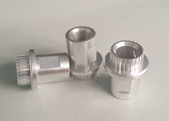 2A12 6061 Aluminium Turning Connector CNC Aluminium Parts With Knurled Head